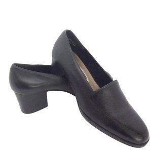 Mootsies Tootsies Black Leather Loafers Size 7.5 M